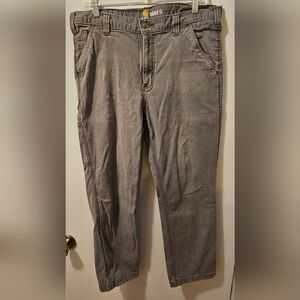 Relaxed Fit Men's Casual Pants - Gray